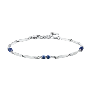 BRACCIALE UOMO IN ACCIAIO CON PIETRE LAPIS