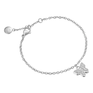 BRACCIALE DONNA IN ACCIAIO CON FARFALLA E CRISTALLI