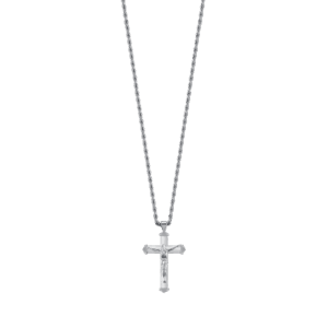 COLLANA UOMO IN ACCIAIO CON CROCIFISSO