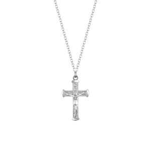 COLLANA UOMO IN ACCIAIO CON CROCIFISSO