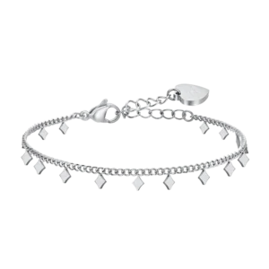 CAVIGLIERA DONNA IN ACCIAIO CON ROMBI
