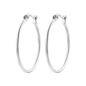 ORECCHINI DONNA CERCHIO IN ACCIAIO DIAMETRO 25 MM