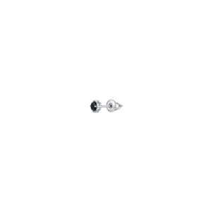 Mono Orecchino Uomo In Acciaio Con Zircone Nero