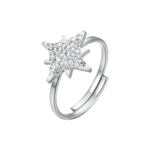 ANELLO DONNA IN ACCIAIO CON STELLA DI SISSI