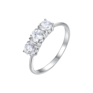 ANELLO DONNA IN ACCIAIO CON CRISTALLI BIANCHI - TAGLIA 14
