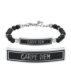 BRACCIALE UOMO IN ACCIAIO CARPE DIEM