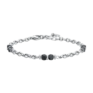 BRACCIALE UOMO IN ACCAIO EMATITE GRIGIA