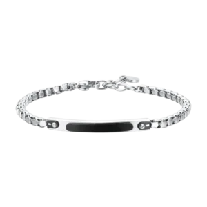 BRACCIALE UOMO IN ACCIAIO PIASTRA IP BLACK