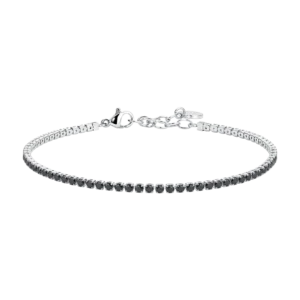 BRACCIALE UOMO IN ACCIAIO CON ZIRCONI NERI