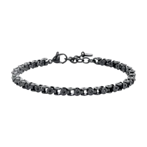 BRACCIALE UOMO IN ACCIAIO IP NERO
