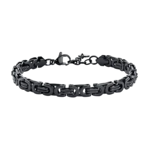 BRACCIALE UOMO IN ACCIAIO IP NERO
