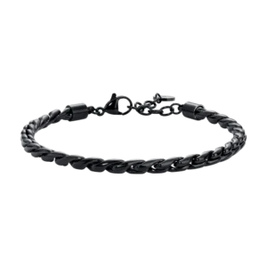BRACCIALE UOMO IN ACCIAIO IP NERO
