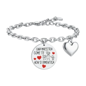 BRACCIALE DONNA IN ACCIAIO UNA MAESTRA COME TE NON SI DIMENTICA