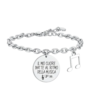 BRACCIALE DONNA IN ACCIAIO NOTA MUSICALE