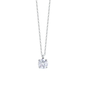 COLLANA DONNA IN ACCIAIO CON CRISTALLO BIANCO