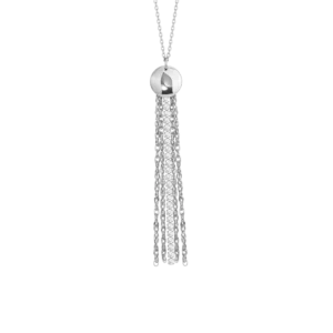 COLLANA DONNA IN ACCIAIO CON ELEMENTO IN ACCIAIO E CRISTALLI BIANCHI