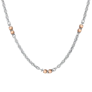 COLLANA UOMO IN ACCIAIO EMATITE IP ROSE