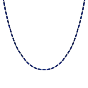 COLLANA UOMO IN ACCIAIO CON PIETRA LAPIS ED EMATITE
