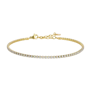 CAVIGLIERA DONNA IN ACCIAIO IP GOLD CON ZIRCONI BIANCHI