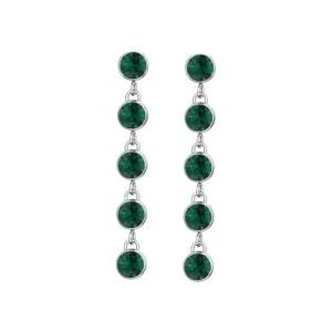 ORECCHINI DONNA IN ACCIAIO CRISTALLI VERDE