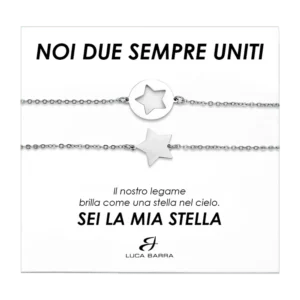 BRACCIALI DONNA IN ACCIAIO CON STELLE